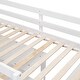 preview thumbnail 146 of 144, Twin/Full Size Low Loft Bed with Retractable Writing Desk and 4 Drawers, Wooden Loft Bedframe w/ Lateral Portable Desk & Shelves