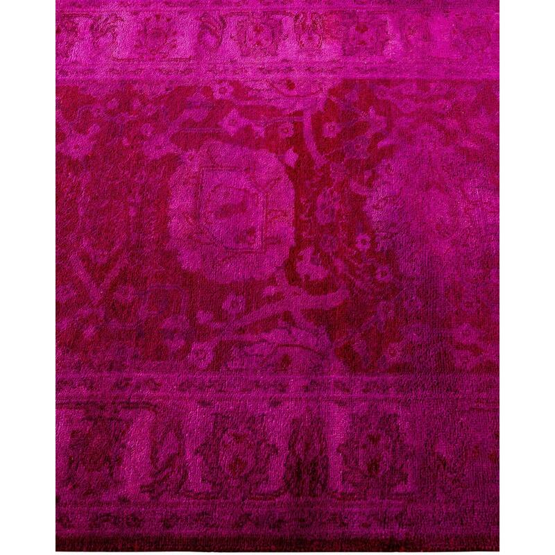 Vibrance One-of-a-Kind Hand-Knotted Runner Rug - Pink, 2' 7" x 12' 5" - 2' 7" x 12' 5"