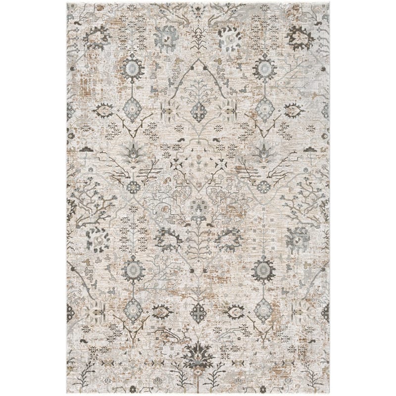 Brain Transitional Floral Area Rug