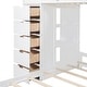 preview thumbnail 19 of 18, Elegant & Practical Twin over Twin Bunk Bed with Drawers, Shelves and Desk, LED Light and USB Ports, Maximum storage, White