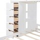 preview thumbnail 8 of 7, Twin over Twin Bunk Bed with LED Light and USB Ports, Platform Bed with Storage Drawers, Wooden Bed with Desk and Ladder, White