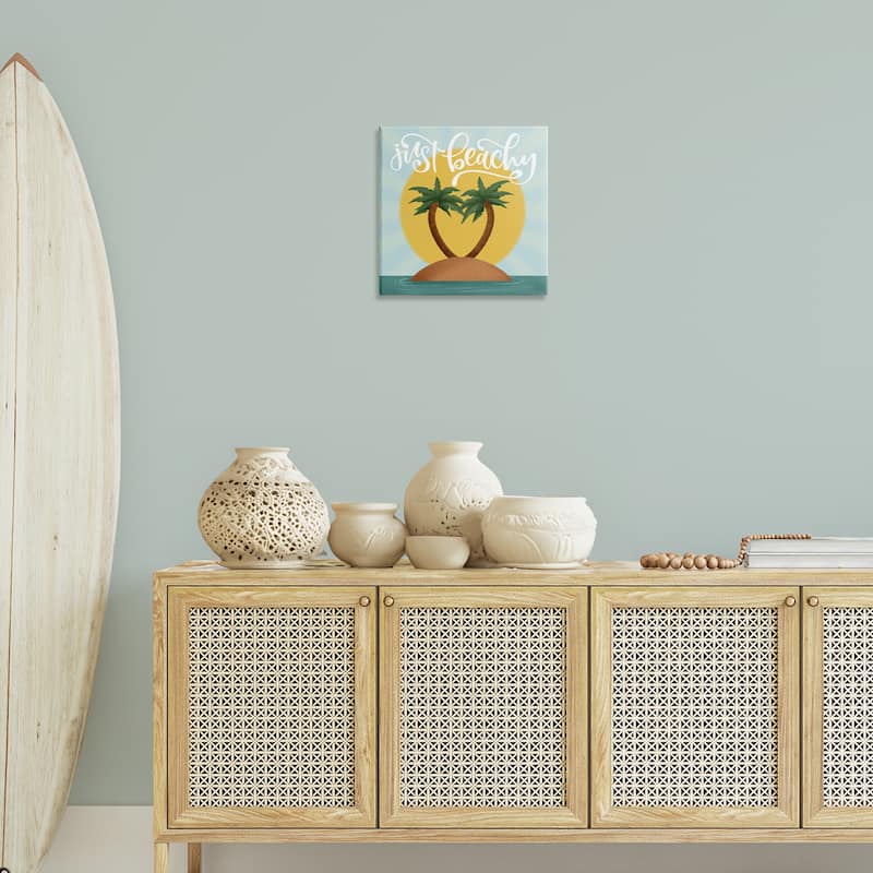 Stupell Just Beachy Tropical Island Canvas Wall Art Design By Sarah Hickman
