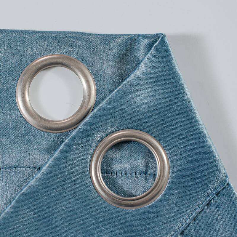Dainty Home Brookville Metallic Sheen Blackout Grommet Single Panel Extra Wide Curtains