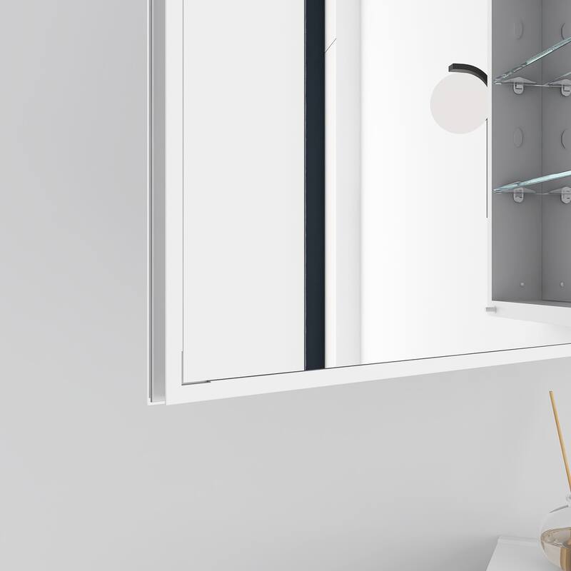 Rectangular Aluminum Medicine Cabinet with Mirror