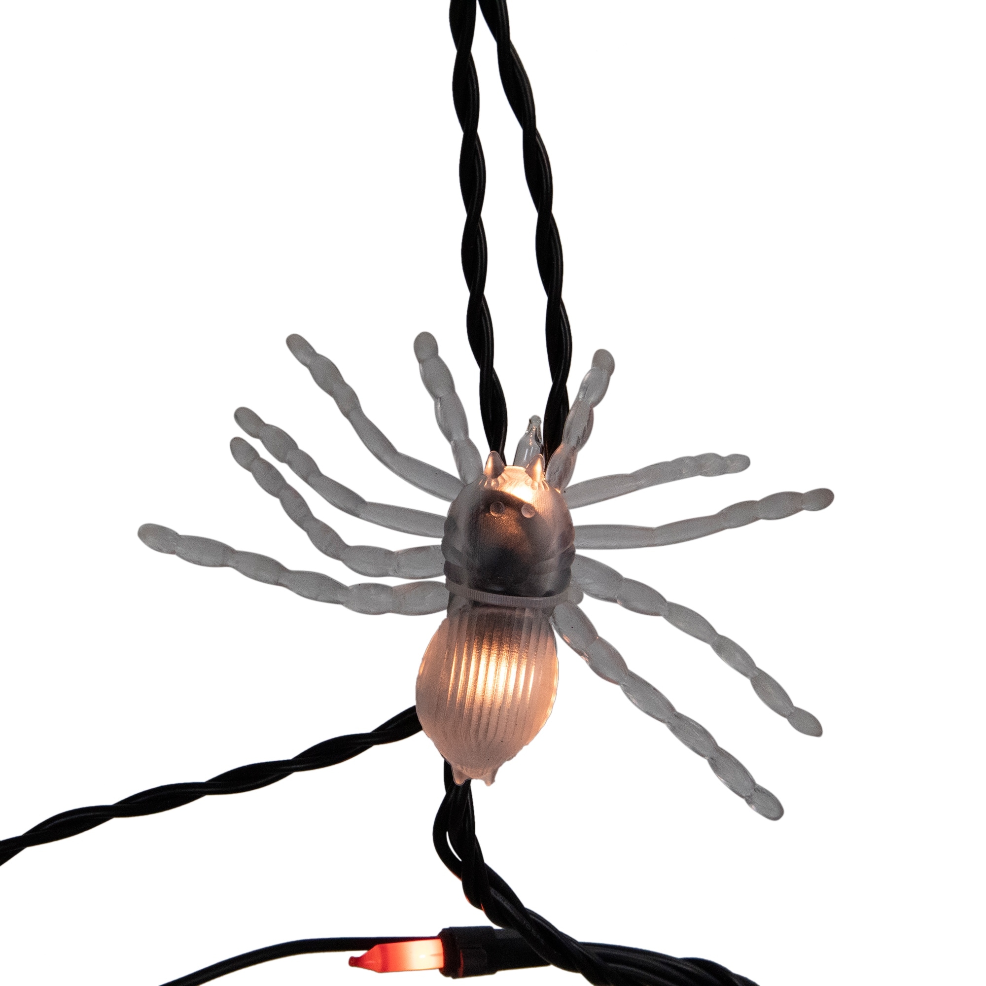 Shop 100 Orange Mini Spiderweb Halloween Lights 5 Ft Black Wire