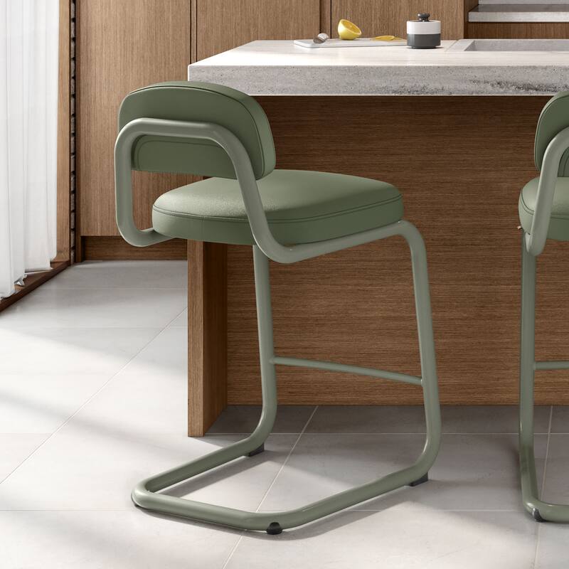 Amisco Flynn 26 in. Counter Stool with Metal Base