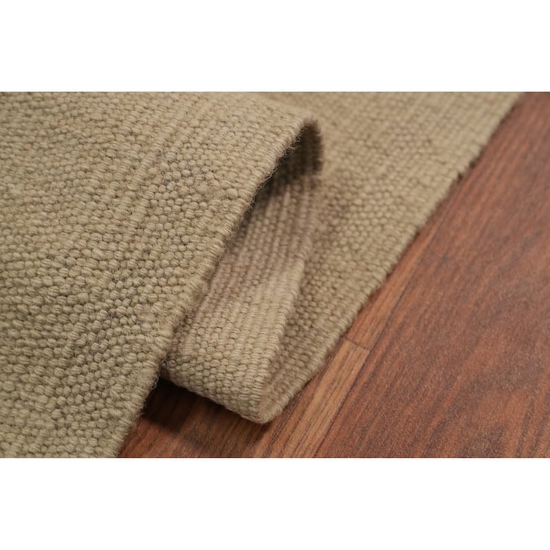 Hand Woven Southwestern Wool Beige Geometric Area Rug - 11' 9'' X 9' 1''