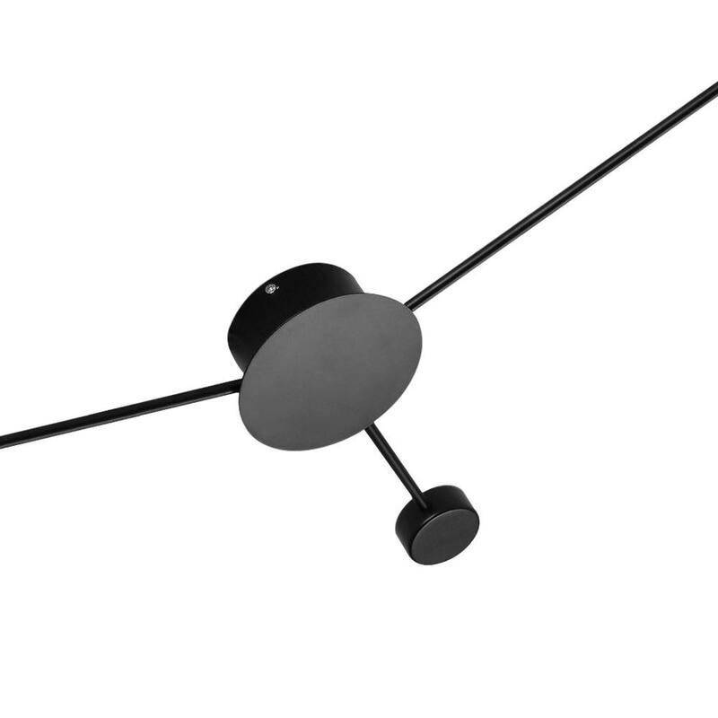 Modern Ultra-thin Black Sputnik LED Wall Light - 3000K Warm Lighting