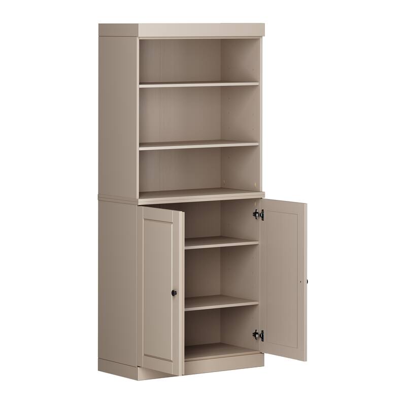 100% Solid Wood 6-Shelf Bookcase with Optional Doors by Palace Imports