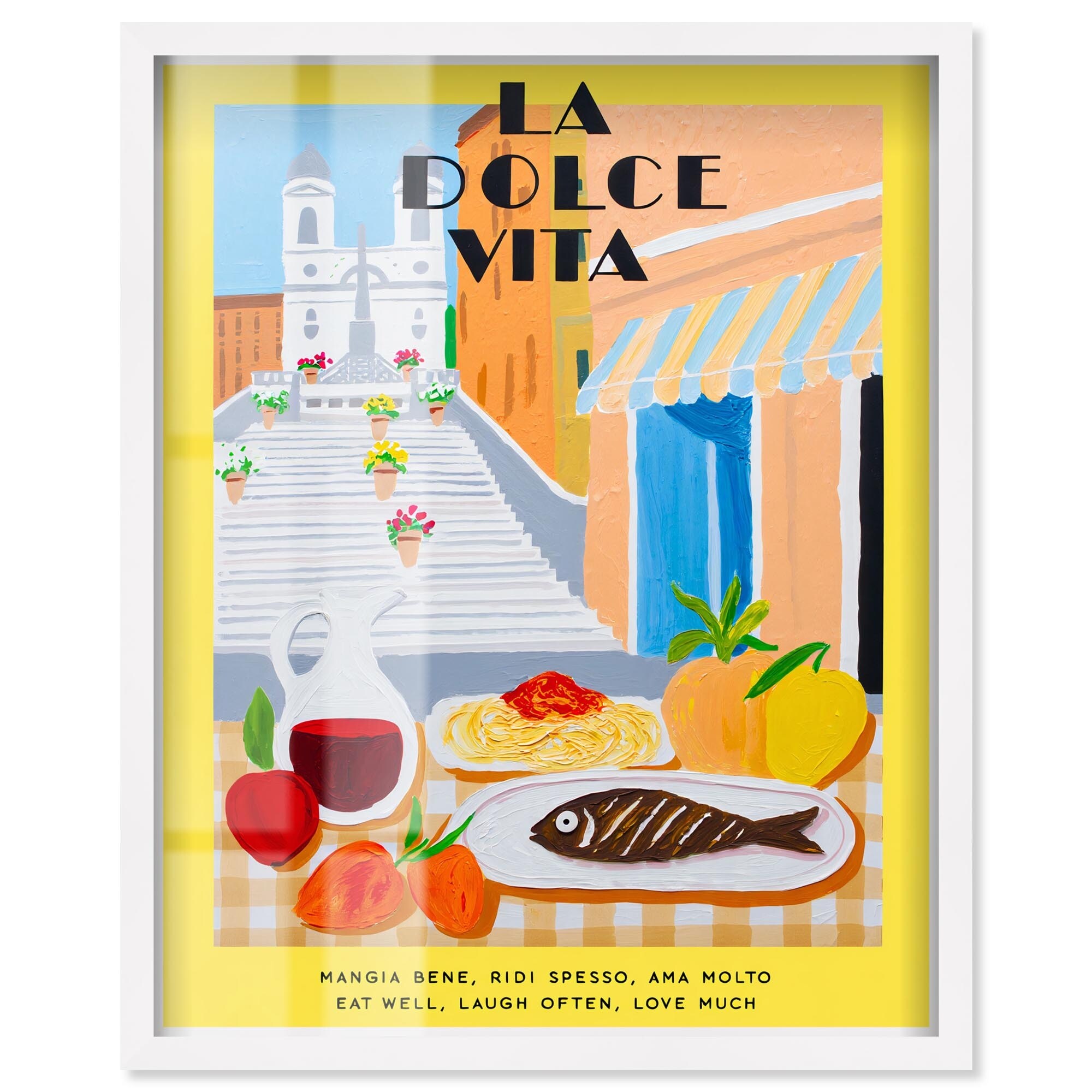 Joyful Sustenance Retro Summer Shadowbox Print by Art Remedy