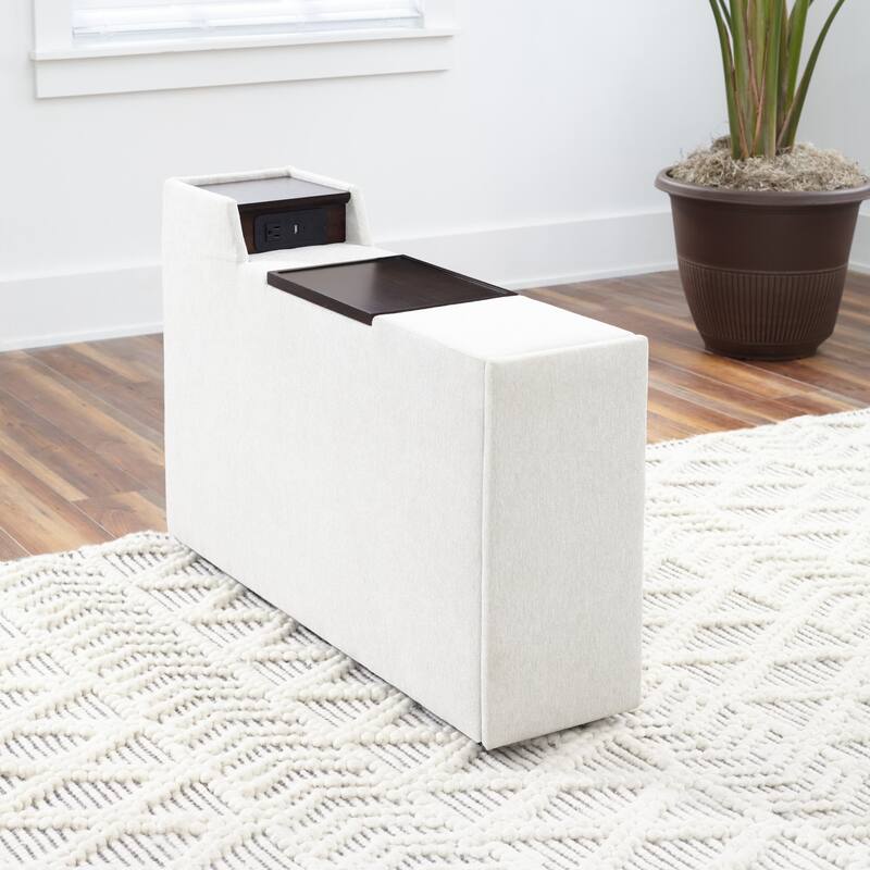 Flex Narrow Hub for Flex Sectional by Flexsteel - 10" x 24" x 37" - Taupe