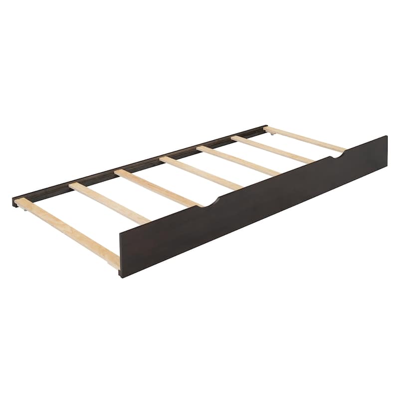 Queen Size Bed with 2 Storage Drawers and Trundle, Wood Platform Bed Frame with Upholstered Headboard, Low Profile Platform Bed