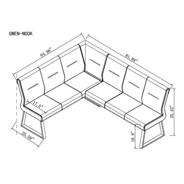 Somette Amelia Reversible Nook in White