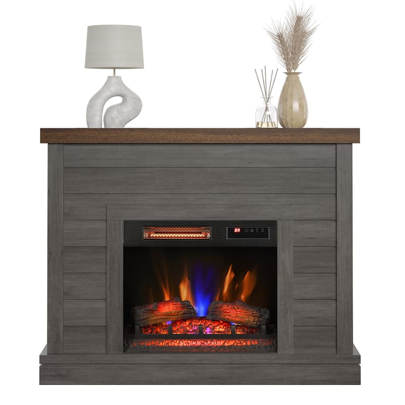 duraflame® Shiplap Wall Mantel Electric Fireplace