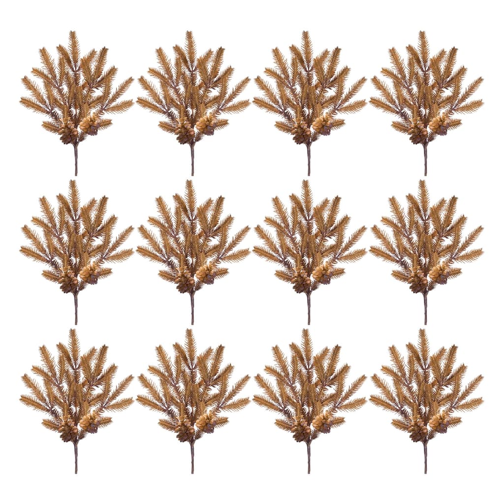 Set of 12 Pine Artificial Christmas Sprays 20.5"