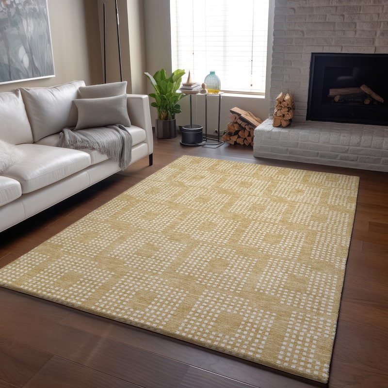 Premium Washable Super Soft Modern Houndstooth Mayfield Rug