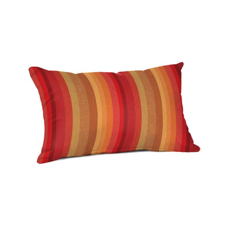 Sunbrella 20x13 Striped Outdoor Lumbar Throw Pillow