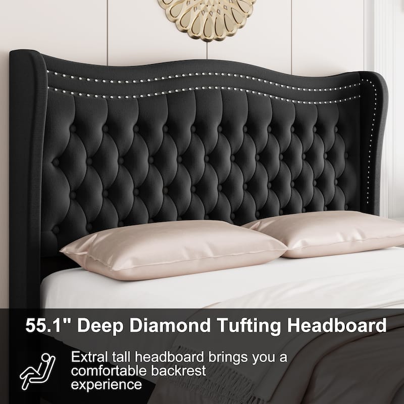 Modern Platform Bed,Full,Queen,King