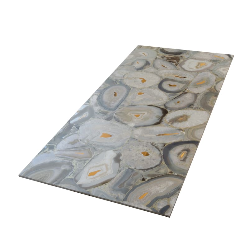 Onira 24x48 Beige Gold Porcelain Large Format Swirls Agate Wall Tile (15.5 sq ft/case) - 2 Pack