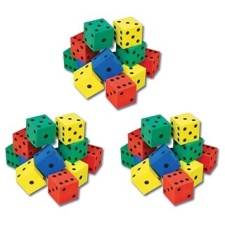 Learning Advantage Colorful Dot Dice Set - Red/Green/White - 108 Dice