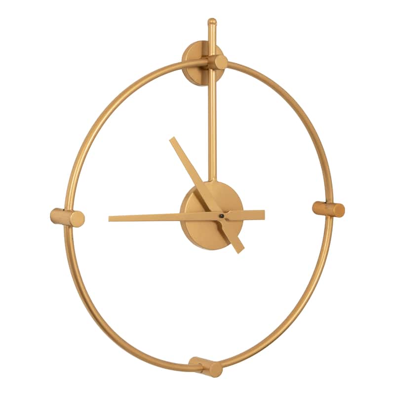 Kate and Laurel Lidor Metal Wall Clock - 22x25 - 22x25 - Gold