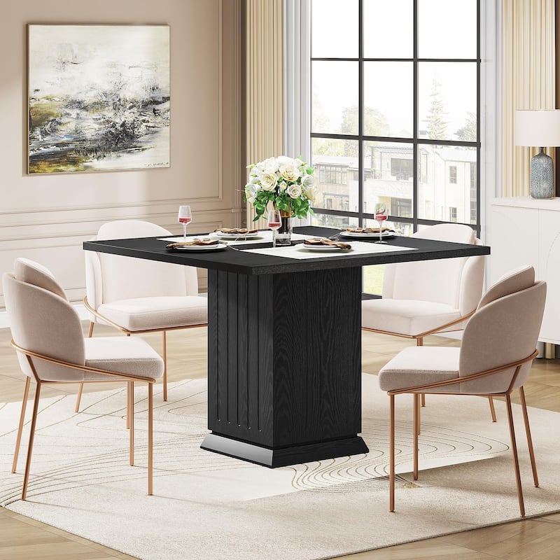 Modern Wood Square Dining Table for Kitchen Dining Room