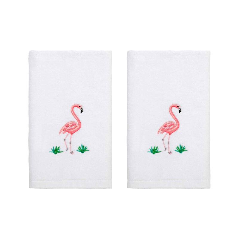 Avanti Flamingo Paradise 2-Pack Fingertip Towel Set - Fingertip Towel 2pk Set