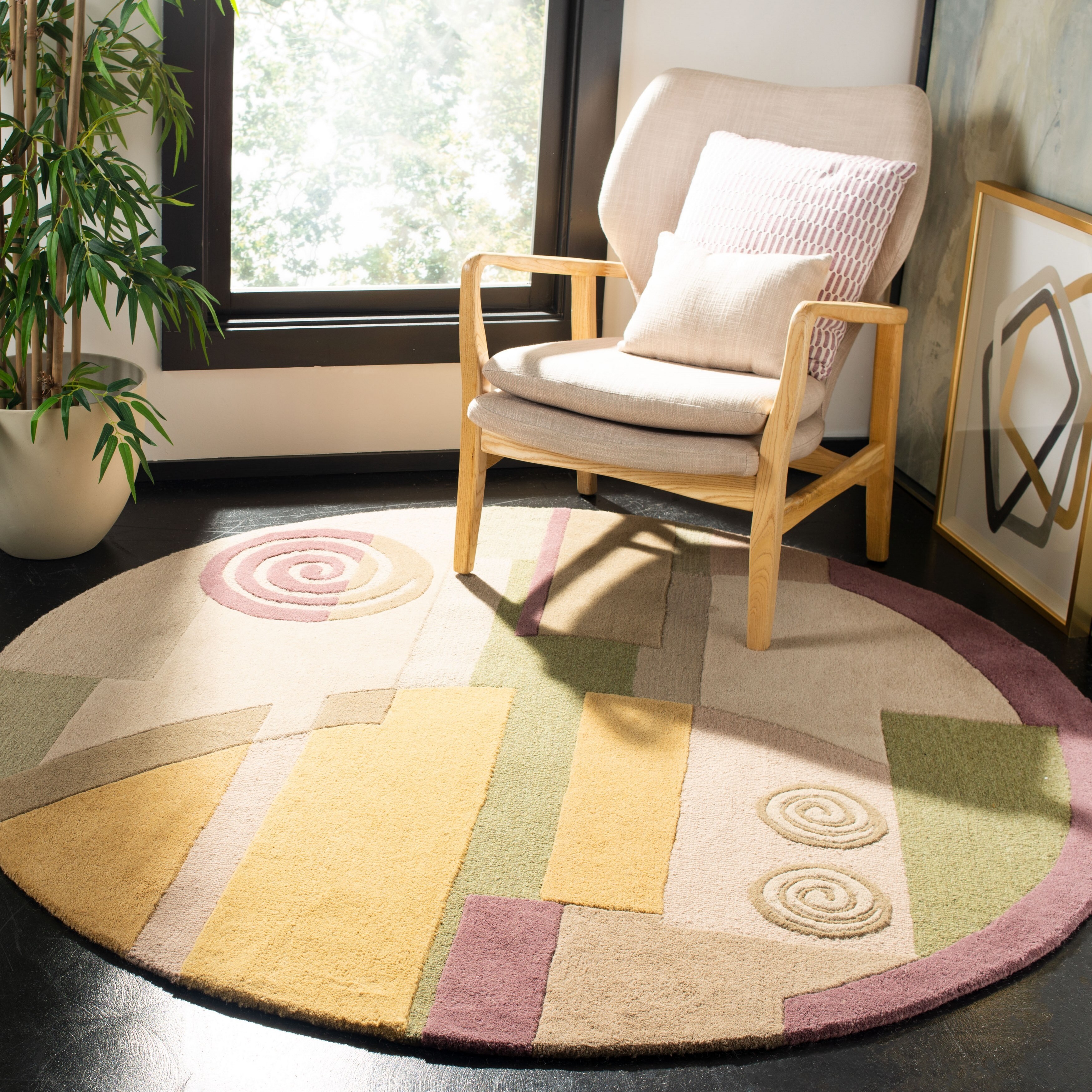5' x 8' Safavieh Rodeo Drive Collection RD643B Handmade Mid-Century Modern Abstract Wool Area Rug Assorted 5' x 8' Safavieh Rodeo Drive Collection RD643B Handmade Mid-Century Modern Abstract Wool Area Rug Assorted