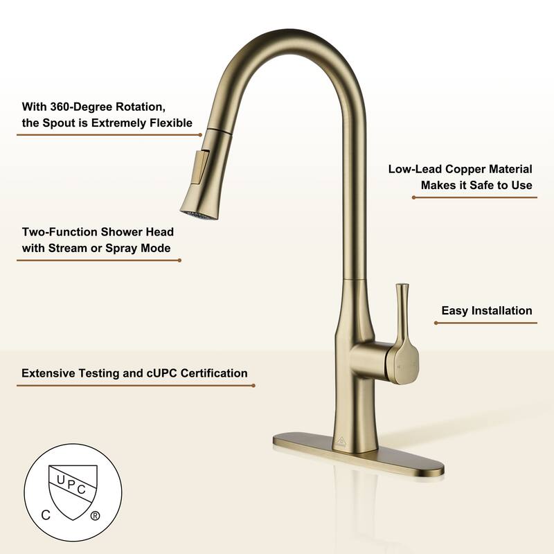 Single-Handle Pull-Out Sprayer Kitchen Faucet