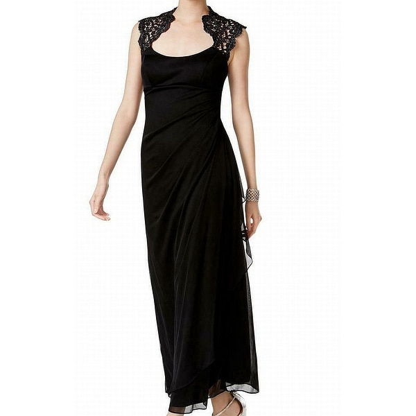 xscape black lace dress