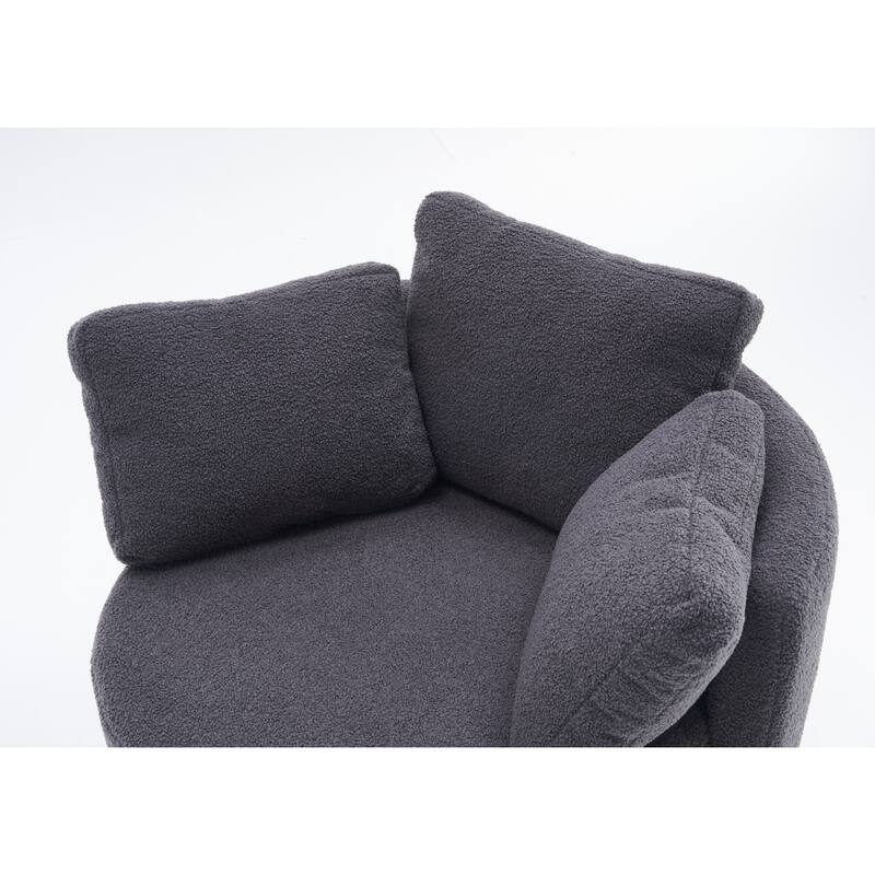 31.5" Swivel Barrel Chair with Storage