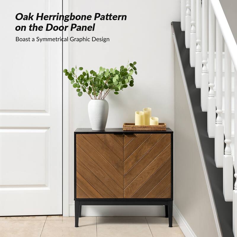 Jakob Modern 2 Doors Storage Cabinet Set with Adjustable Shelf By HOLALA HOME