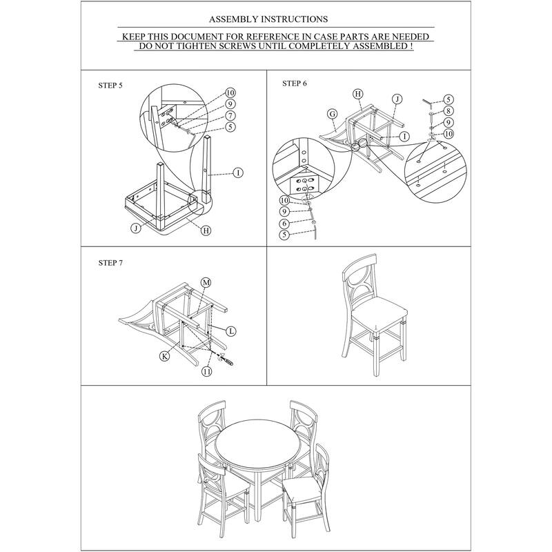 Counter Height Dining Table w Storage Shelve 4x Chairs Padded Seat Unique Design Back 5pc Dining Set White Color