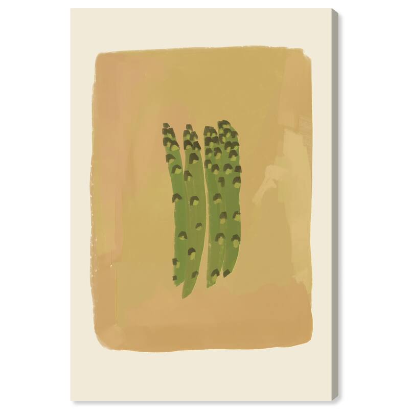 Wynwood Studio Canvas Food and Cuisine Asparagus Green and Beige Modern & Contemporary Wall Art Canvas Print