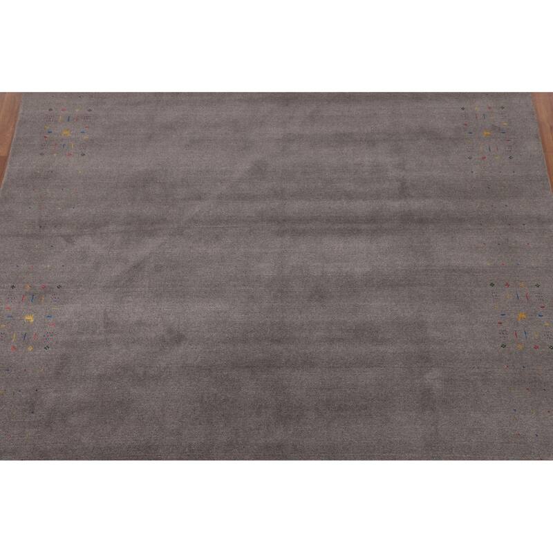 Tribal Gabbeh Indian Area Rug Handmade Wool Carpet - 8'0"x 9'11"