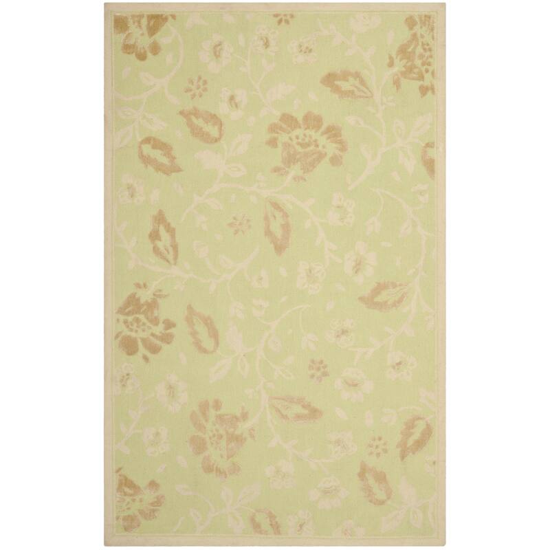 SAFAVIEH Handmade Shae Modern Wool Rug - 4' x 6' - Green/Brown - Rectangle