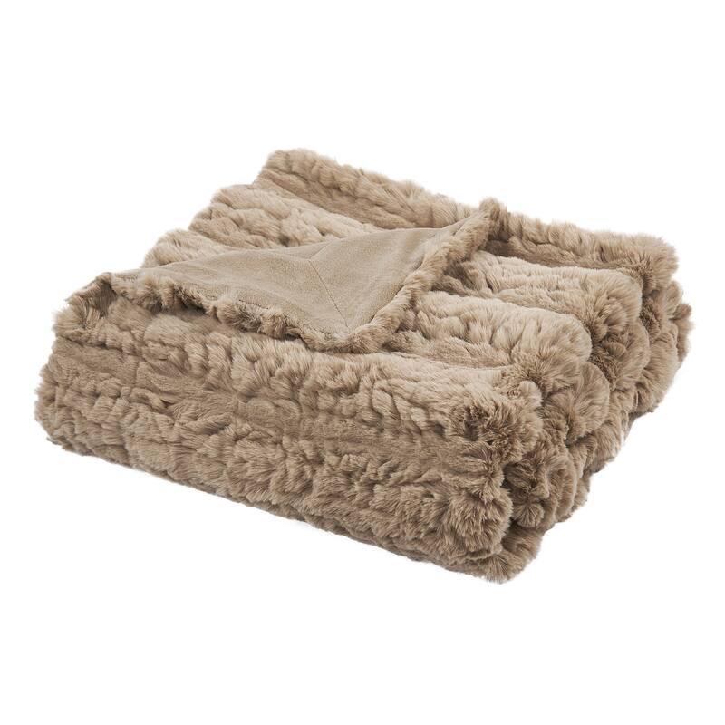 Home Soft Things Line Drawing FauxFur Throw Soft Blanket for Couch