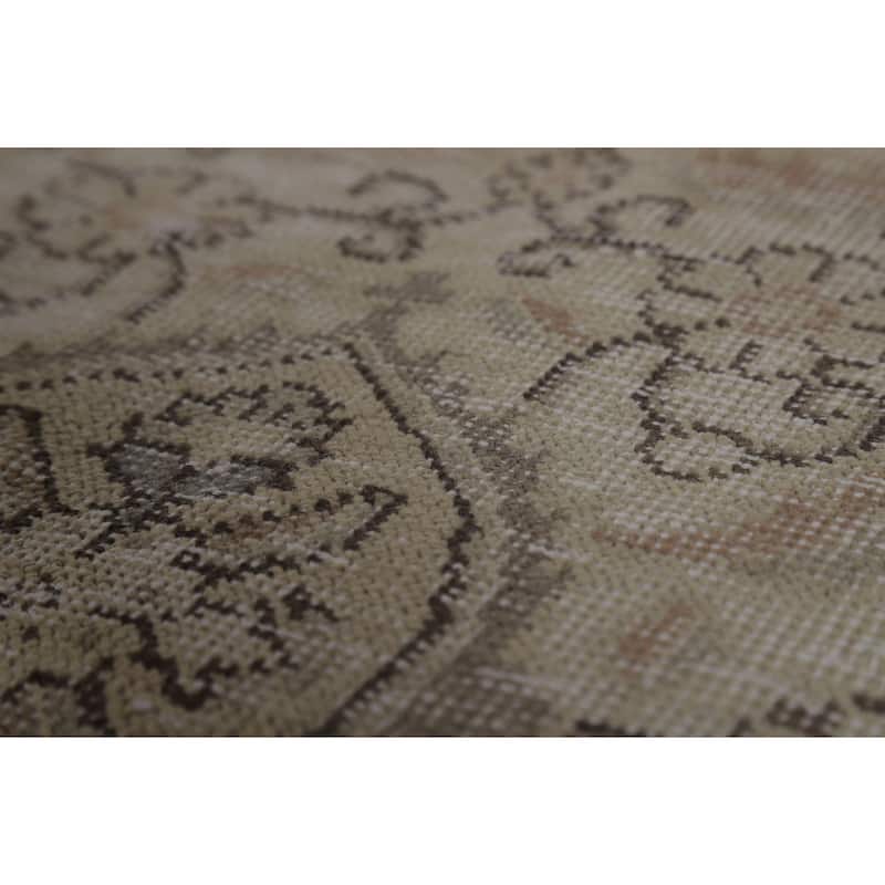 Traditional Medallion Tabriz Persian Vintage Wool Carpet - 9'7" x 12'7"
