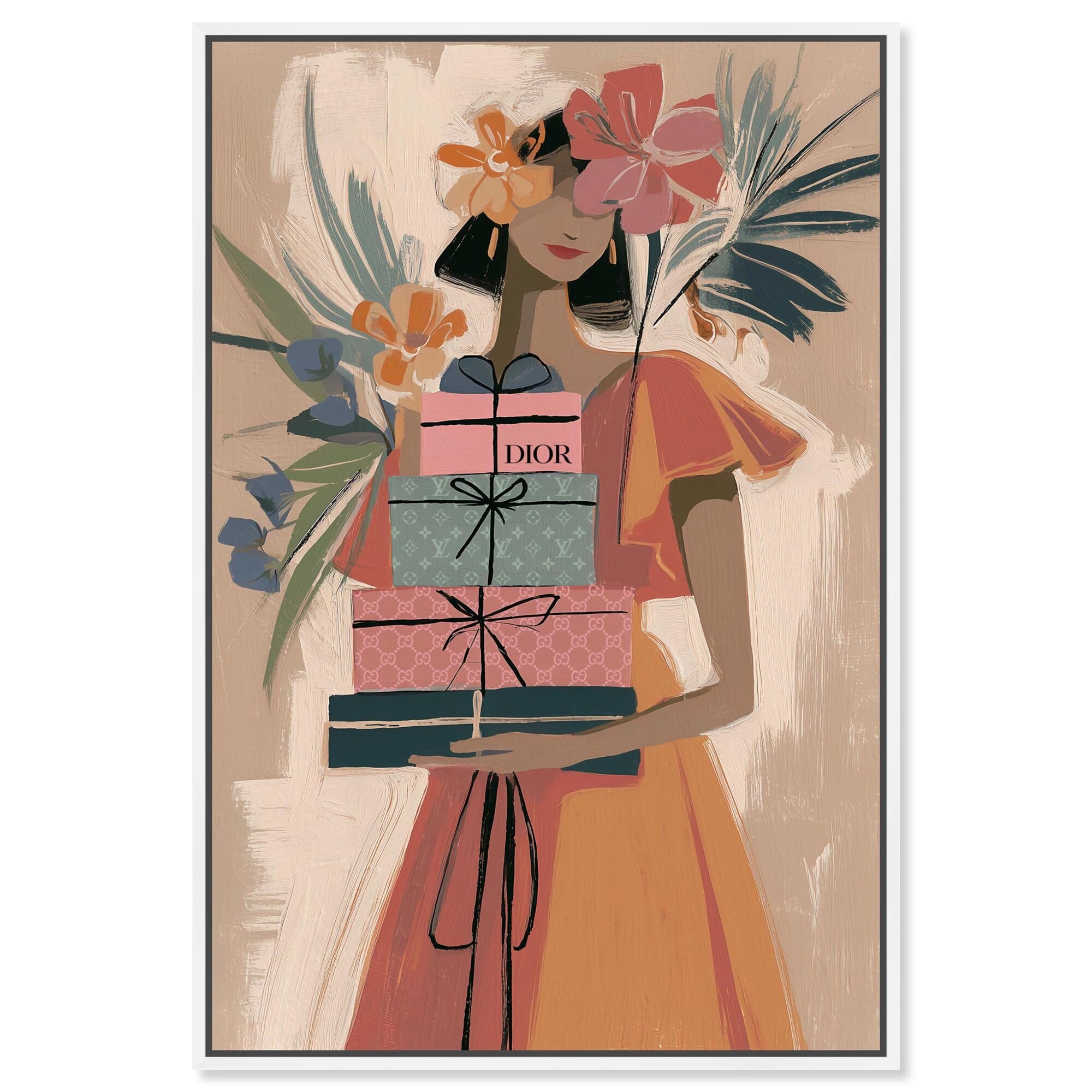 Gifts Among Floral Fashion Art Prints Canvas Print by Art Remedy