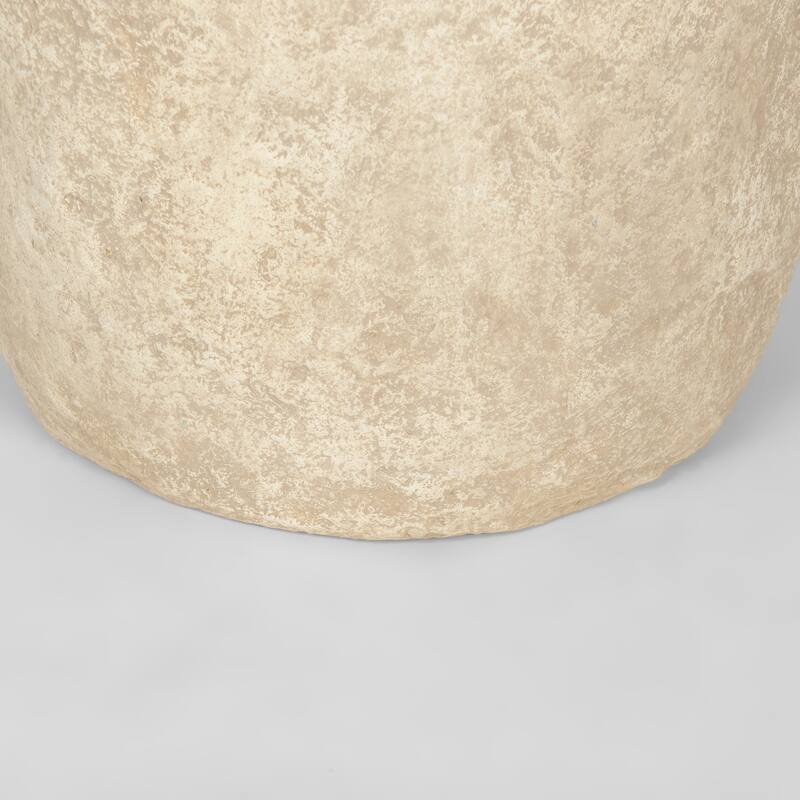 Rama Small Beige Paper Mache Floor Vase