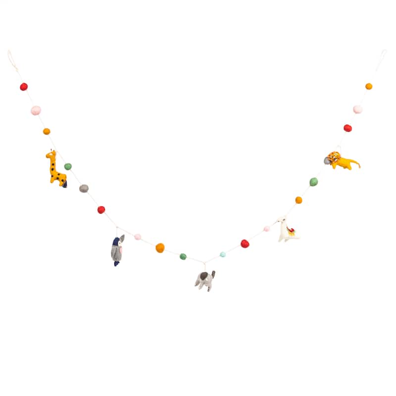 Wool Felt Animal Shaped Garland
