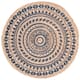 SAFAVIEH Handmade Natural Fiber Valentien Casual Jute Rug - 3' x 3' Round - Royal Blue/Natural