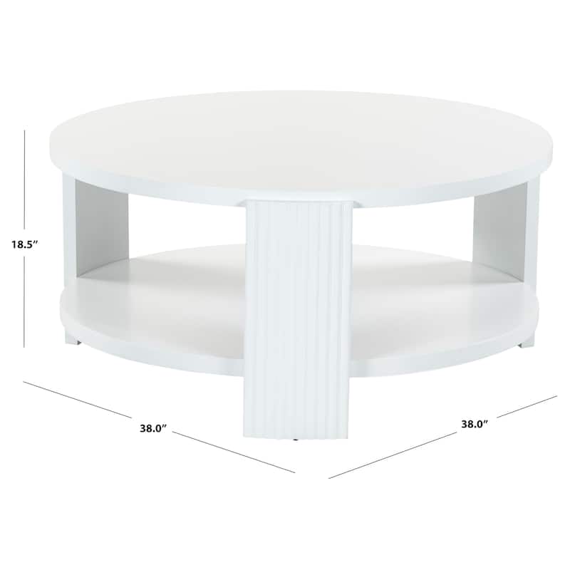 SAFAVIEH Couture Liabella Round Wood Coffee Table - 38"W x 38"D x 19"H