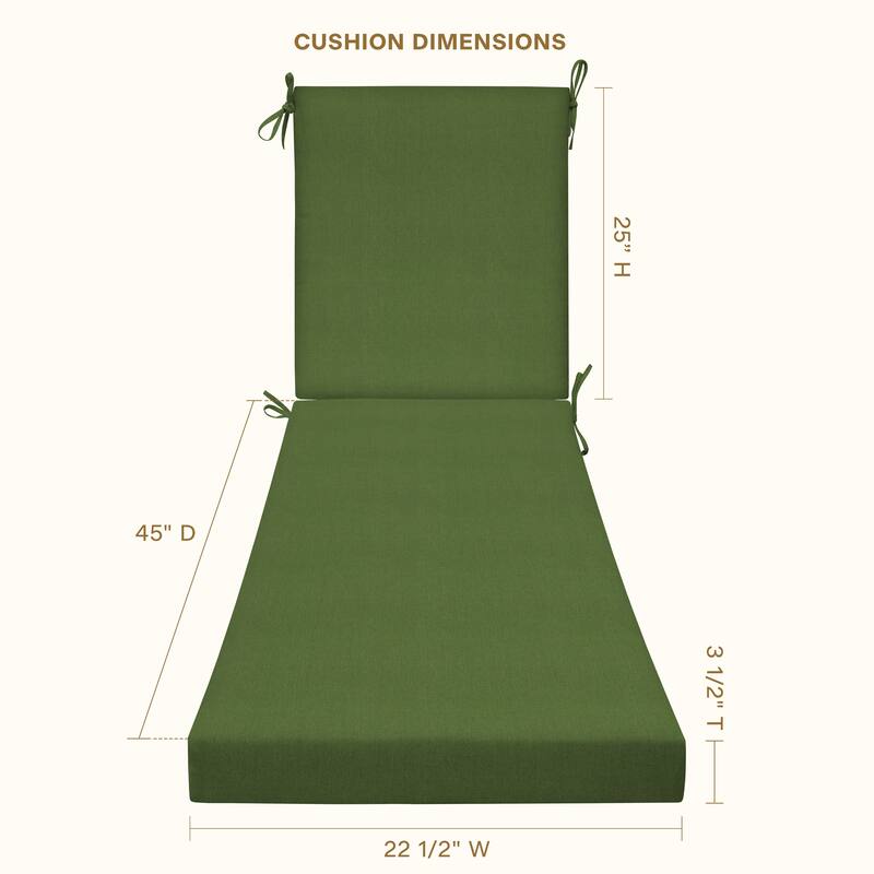 Textured Chaise Lounge Cushion - 22.5" wide x 70" long x 45" deep x 3.5" thick