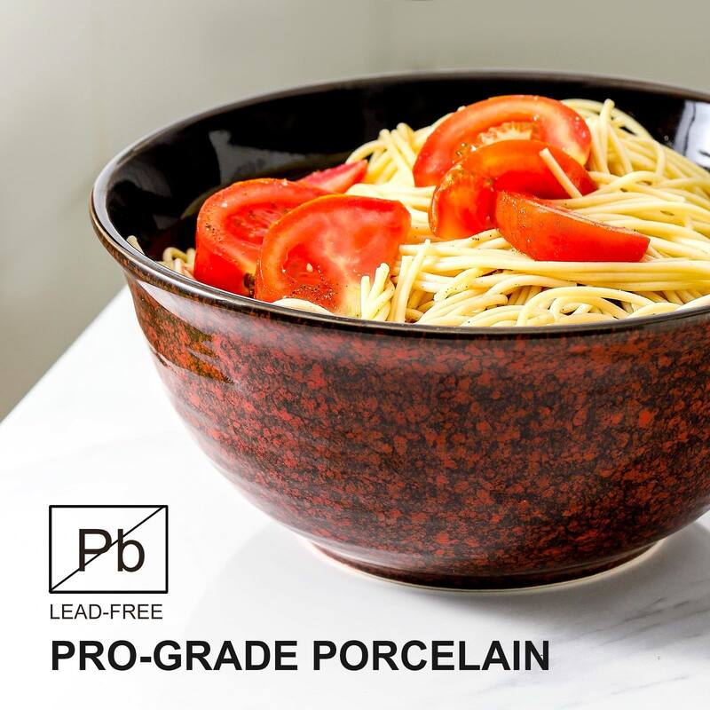 Serving Bowls, 84 Ounce Ceramic Mixing Bowls Set of 2 for Kitchen, Large Salad Nesting Bowls Microwave & Dishwasher