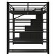 preview thumbnail 14 of 28, Full Size Metal Loft Bed with Storage Shelves, Cabinets and Wardrobe Metal Support Bed Frame for Kids, No Box Spring Needed