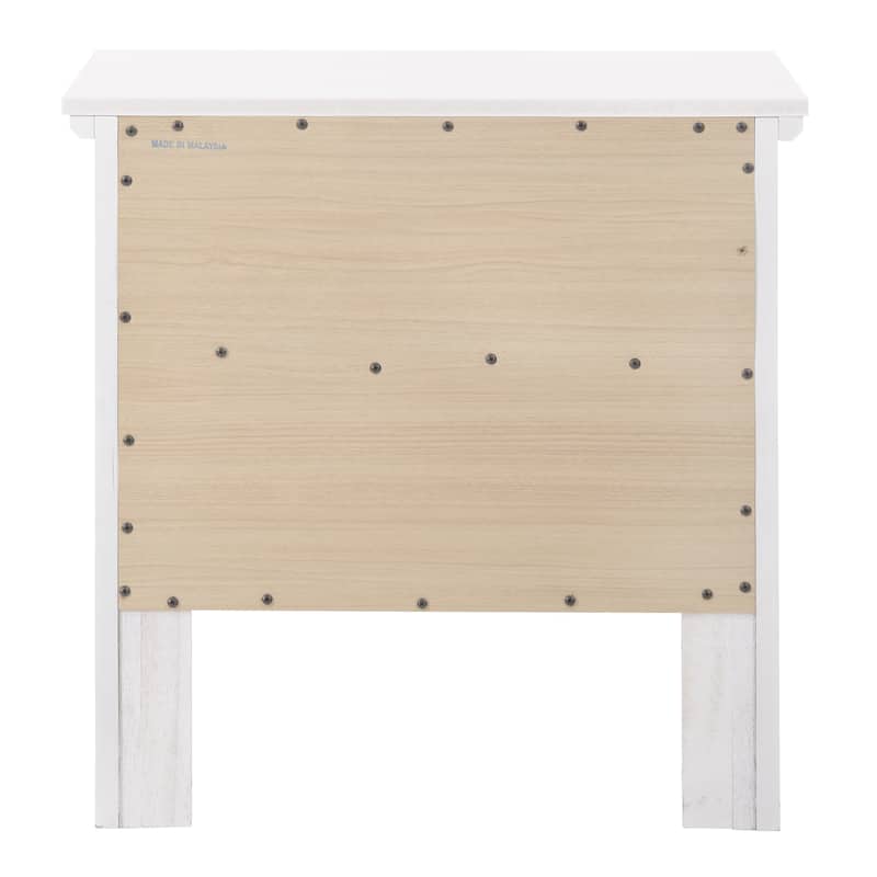 Elegant Transitional Nightstand - White