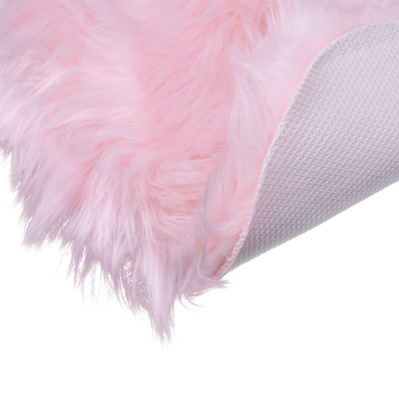 Walk on Me Faux Sheepskin Double Pelt Faux Fur Area Rug