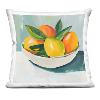 Stupell Bowl of Citrus Fruit Decorative Printed Throw Pillow Design by Walker Noble