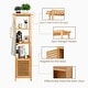 preview thumbnail 7 of 10, Tall Storage Cabinet with Shutter Door and 3 Tier Shelves Freestanding - 13.3" x 13" x 55"